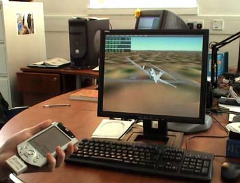 Remote accelerometer controller for XPlane