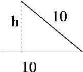 a triangle with base 10